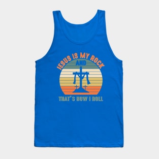 Jesus is my rock, Christian gifts Tank Top